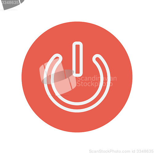 Image of Power start button thin line icon