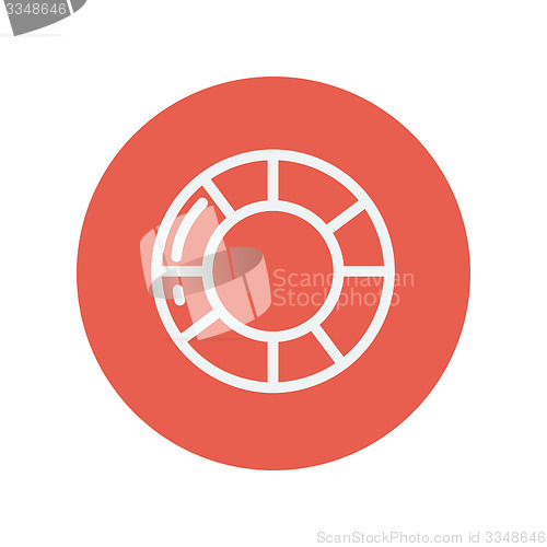 Image of Life preserver thin line icon