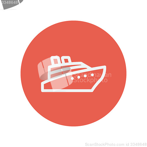 Image of Cruise ship thin line icon