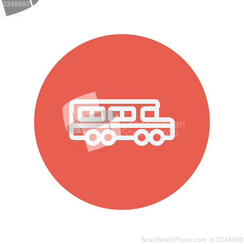 Image of School bus thin line icon