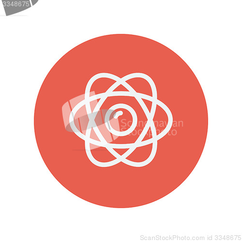 Image of Atom thin line icon