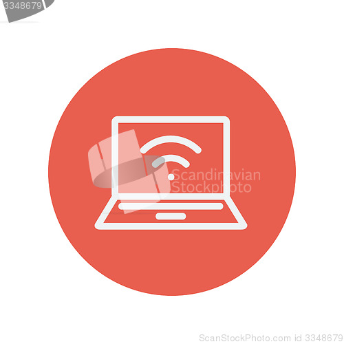 Image of Internet wifi thin line icon