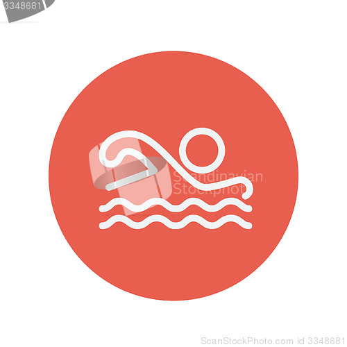 Image of Swimmer thin line icon