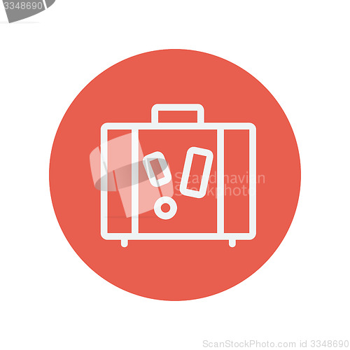 Image of Suitcase thin line icon