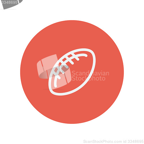 Image of Football ball thin line icon