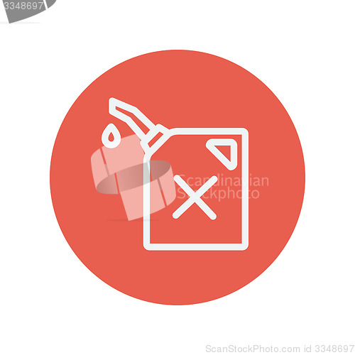 Image of Gasoline pump nozzle thin line icon