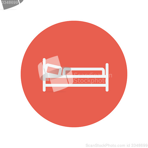 Image of Bed thin line icon