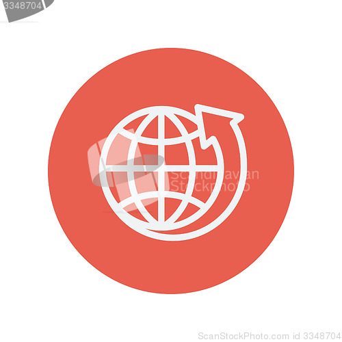 Image of Earth design, thin line icon