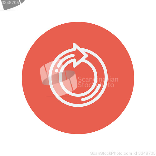 Image of Circular arrow thin line icon