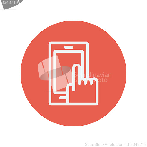 Image of Mobile phone thin line icon