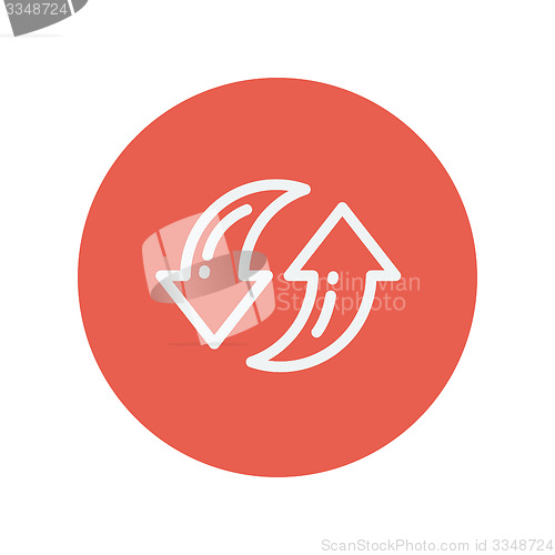 Image of Pair of arrow thin line icon