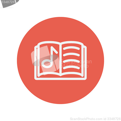 Image of Musical book thin line icon