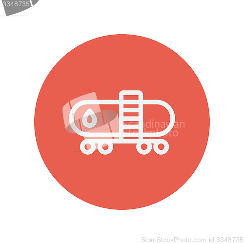 Image of Gas and oil tank thin line icon