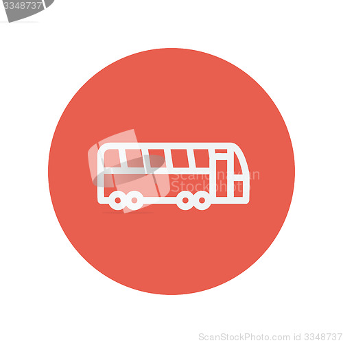 Image of Tourist bus thin line icon