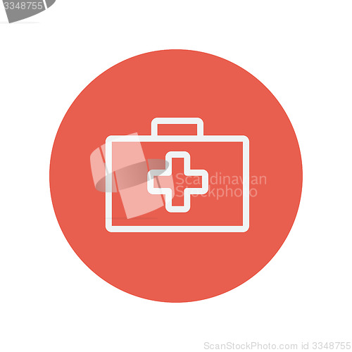 Image of First aid kit thin line icon