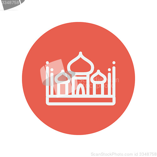 Image of Islamic mosque thin line icon