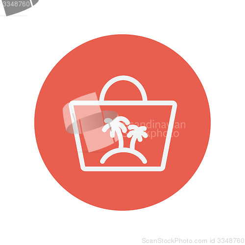 Image of Summer bag thin line icon