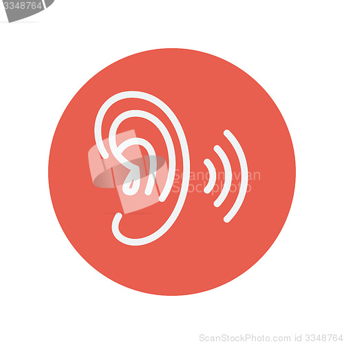 Image of Ear thin line icon