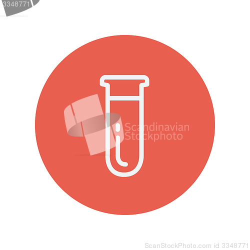 Image of Test tube thin line icon