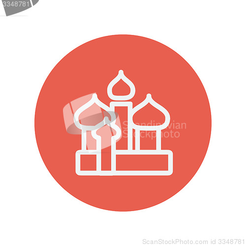 Image of Muslim community thin line icon