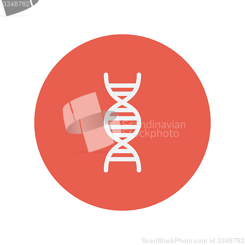 Image of DNA thin line icon