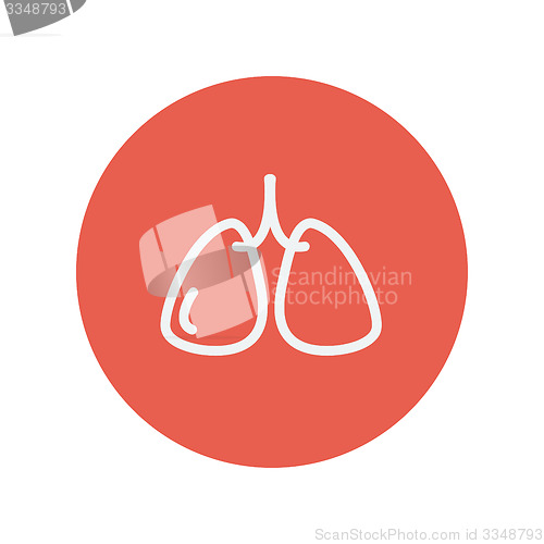Image of Lungs thin line icon