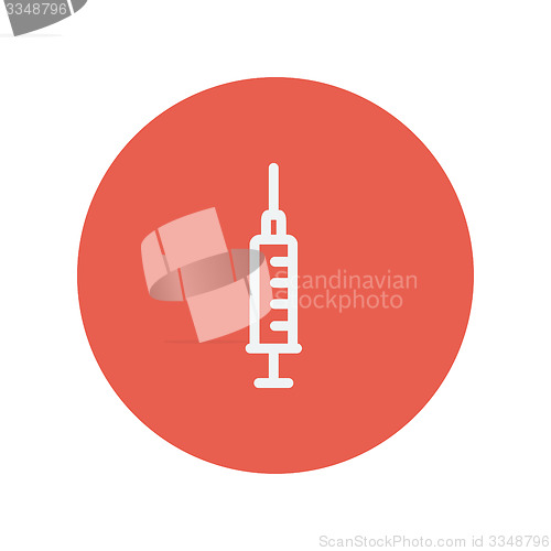 Image of Syringe thin line icon