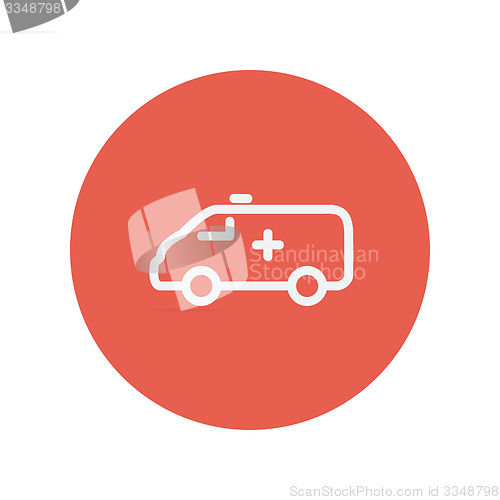 Image of Ambulance car thin line icon