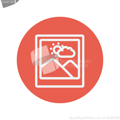 Image of Picture with frame thin line icon