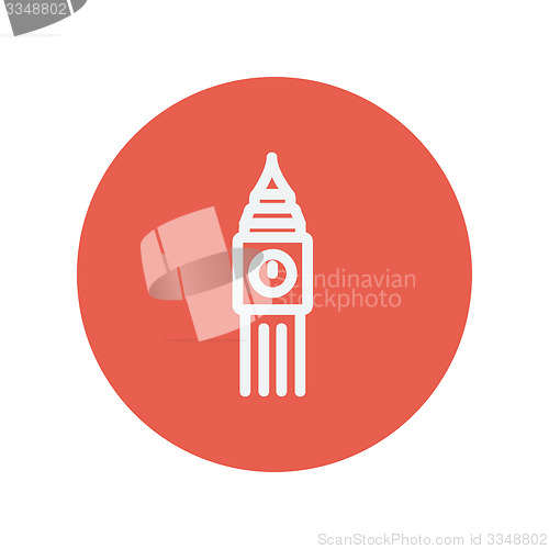 Image of Big ben clock thin line icon