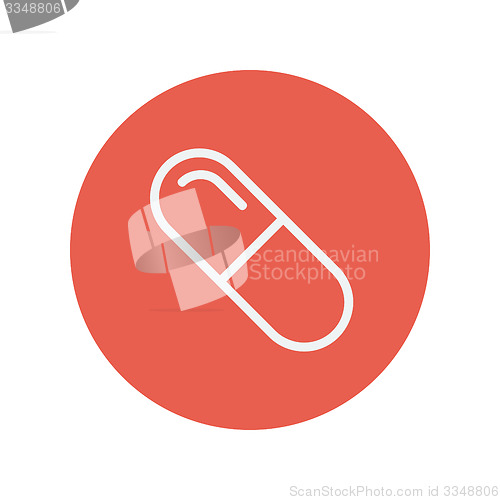 Image of Capsule pill thin line icon