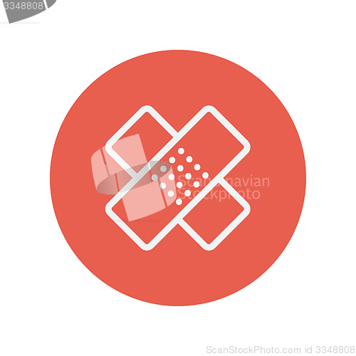 Image of Adhesive bandage thin line icon