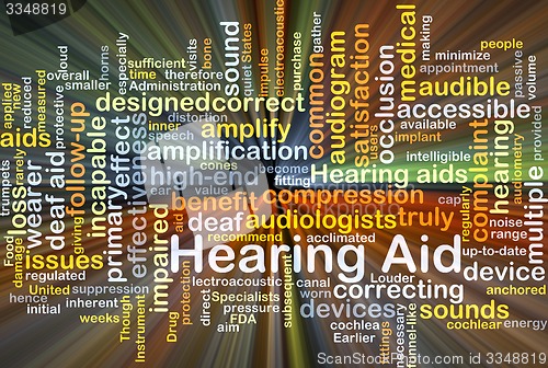 Image of Hearing Aid background concept glowing