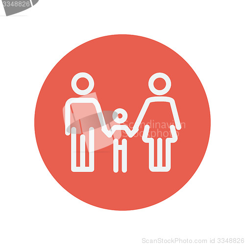 Image of Family thin line icon