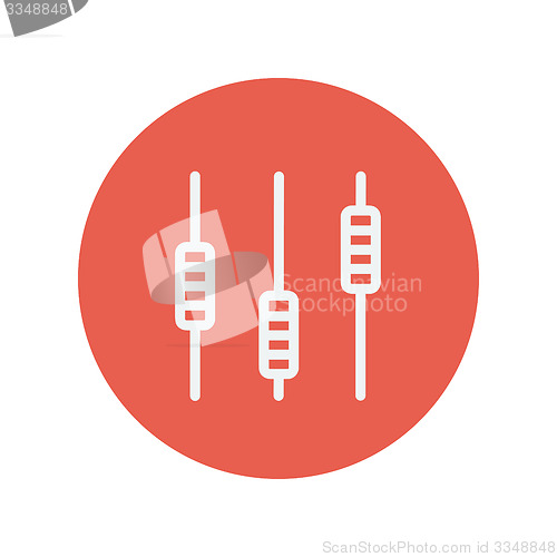 Image of Sliders or faders control board thin line icon