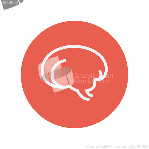 Image of Human brain thin line icon