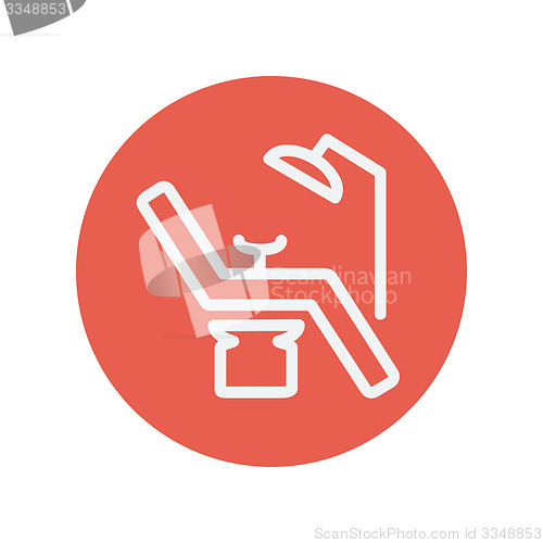 Image of Dental chair thin line icon