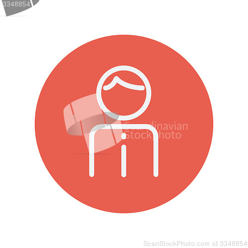 Image of Man thin line icon
