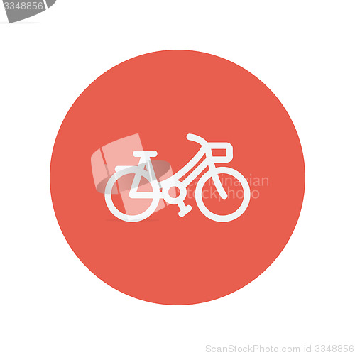 Image of Vintage bicycle thin line icon