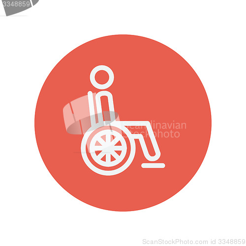 Image of Disabled person thin line icon