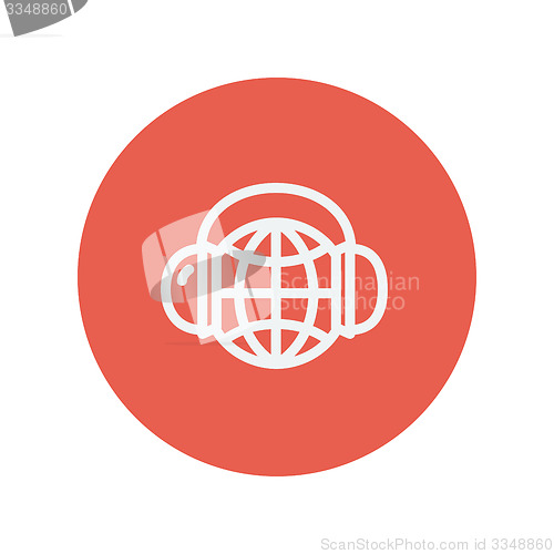 Image of World music thin line icon