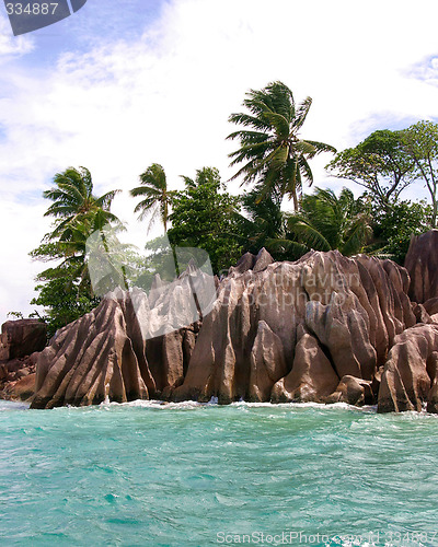 Image of the small uninhabited island in Indian Ocean