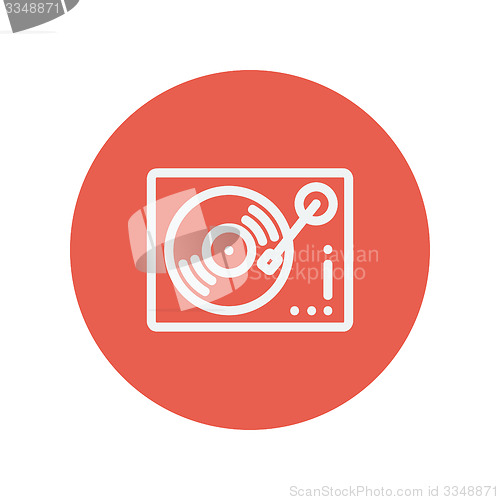 Image of Phonograph turntable thin line icon