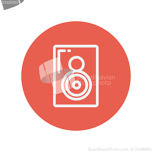 Image of Two way audio speaker thin line icon