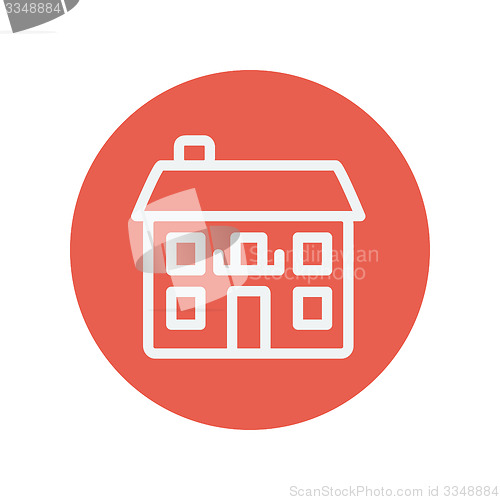 Image of Real estate house thin line icon