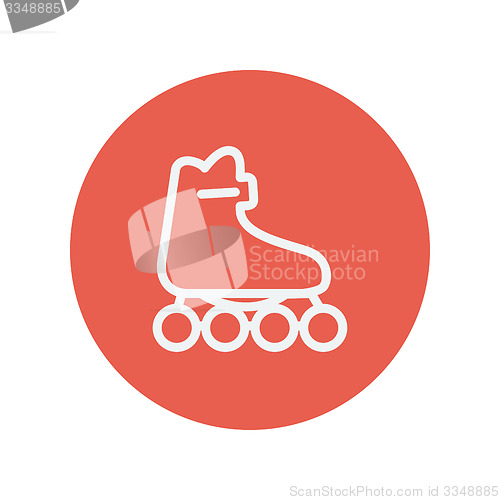 Image of Roller skate thin line icon