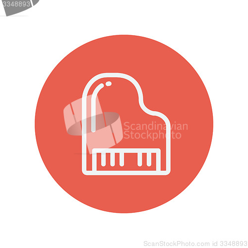 Image of Piano thin line icon