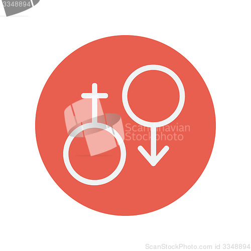 Image of Male and female thin line icon