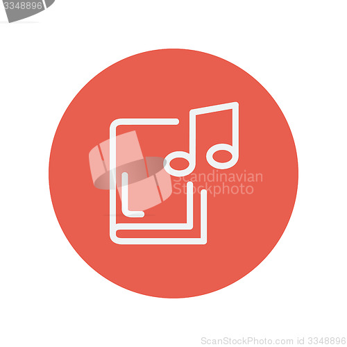 Image of Music book thin line icon