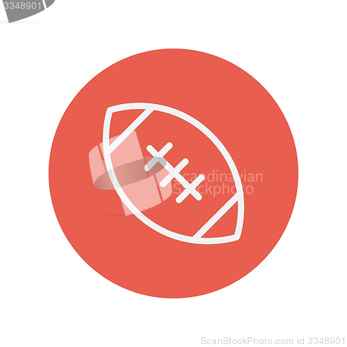 Image of Football ball thin line icon